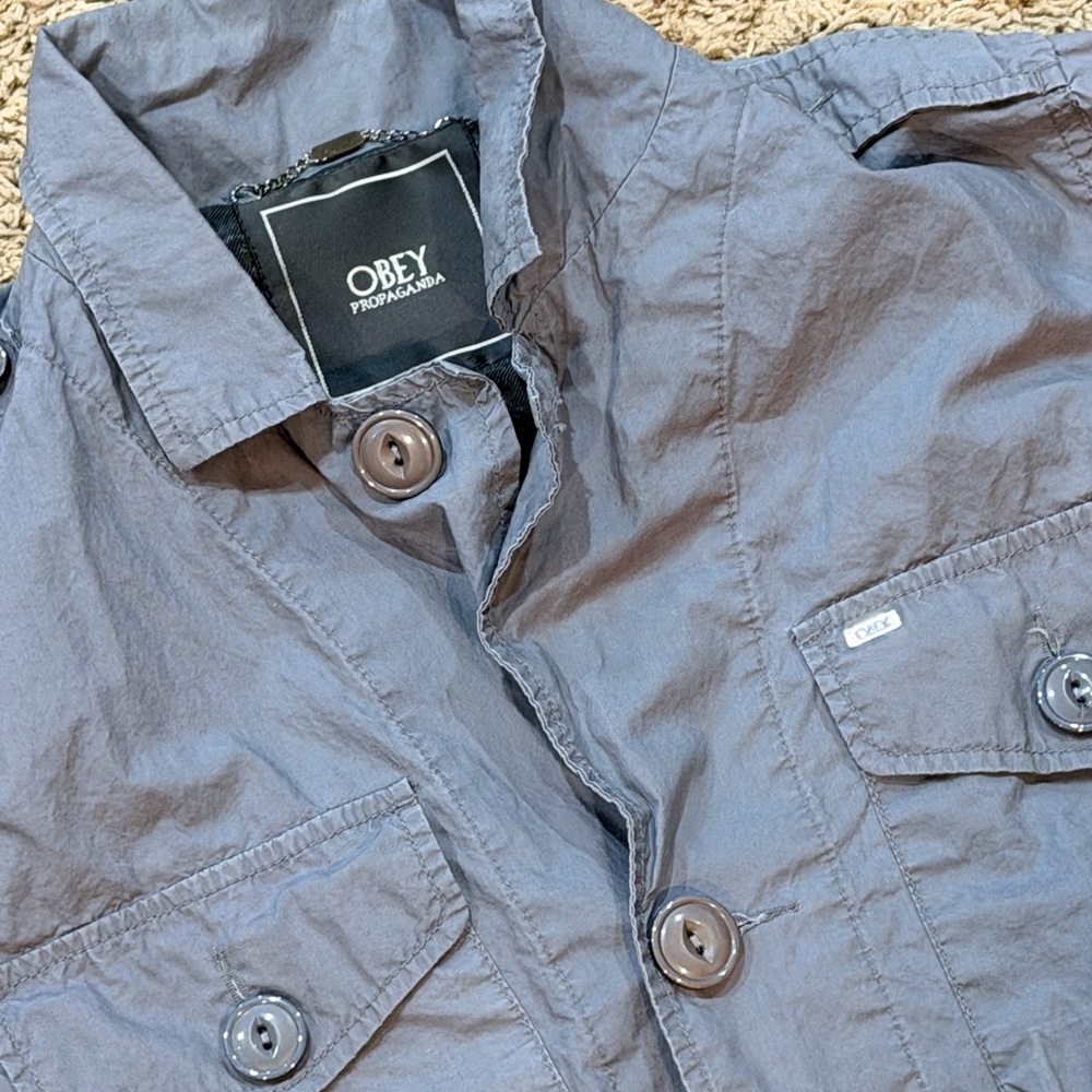 Obey Propaganda Jacket Womens Medium Utility Pockets Streetwear